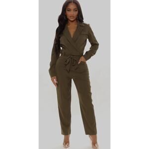 NWT Fashion Nova Follow My Lead Jumpsuit Green Plus Size 2X